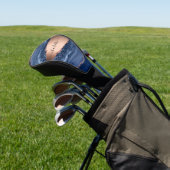 Blue agate marble roos gold name script golfheadcover (Insitu)