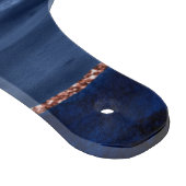 Blue agate marble roos gold name script snijplank (Hoek)