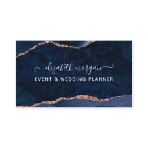 Blue Agate Marble Roos Gold Waterverf Script