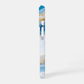 Blue Agate Marble with Gold Veins – Elegant iPhone 16 Hoesje (Linkerkant)