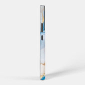 Blue Agate Marble with Gold Veins – Elegant Samsung Galaxy Hoesje (Rechterkant)