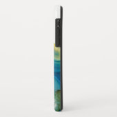 Blue Agate Monogram Cool Abstracte marmer Gemstone Case-Mate iPhone Case (Achterkant/links)