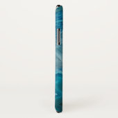 Blue Agate Monogrammed iphone X Hoesje (Achterkant / rechts)