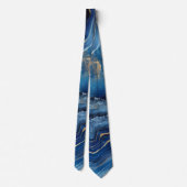 Blue Agate Neck Tie Stropdas (Achterkant)