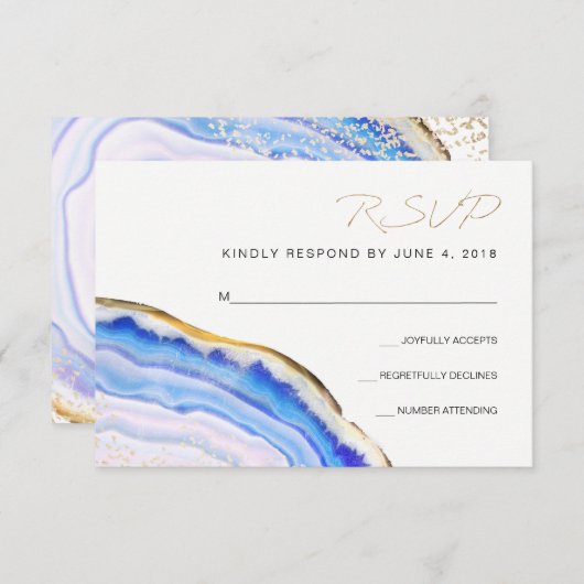 Blue Agate RSVP (Voorkant / Achterkant)