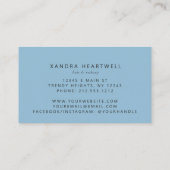 Blue Agate Silver Glitter Luxury Stylist Visitekaartje (Achterkant)