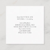 Blue Agate Silver Glitter Nails Manicurist Square Vierkante Visitekaartje (Achterkant)