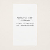 Blue Agate Silver Script Earring Display Card Visitekaartje (Achterkant)