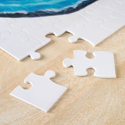 Blue Agate Slice | Custom Legpuzzel (Zijkant)