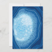 Blue Agate Sliced Wedding  Kaart (Achterkant)