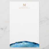 Blue Agate Stationery Briefpapier (Voorkant)
