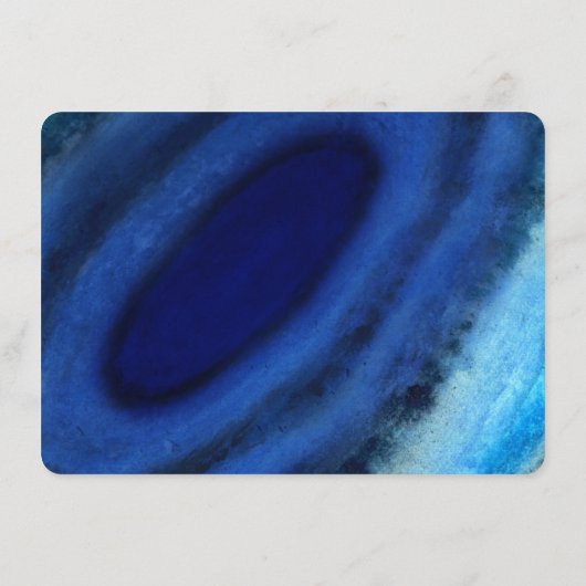 Blue Agate Stationery Notitiekaartje (Achterkant)