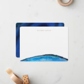 Blue Agate Stationery Notitiekaartje (Voorkant / Achterkant in situ)