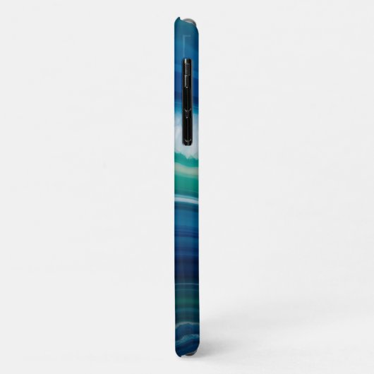 Blue Agate & Teal Geode Luxe Persoonlijk Case-Mate iPhone Case (Achterkant/links)