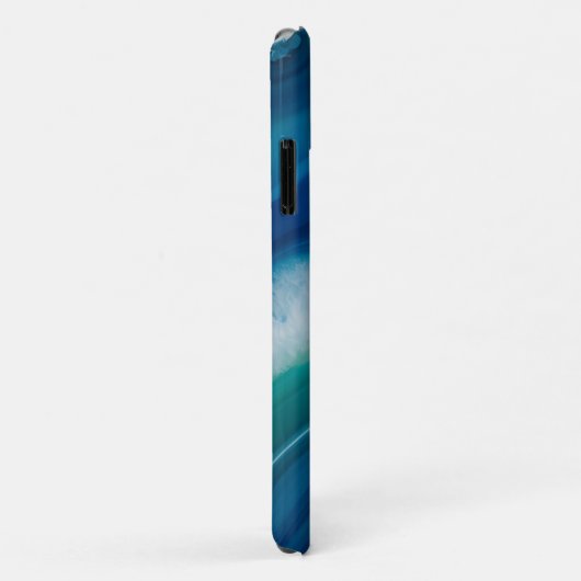 Blue Agate & Teal Geode Luxury Personalized Case-Mate iPhone Case (Achterkant/rechts)