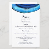Blue Agate Weddenmenu (Voorkant / Achterkant)