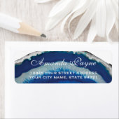 Blue Agate Wedding Etiket (Insitu)