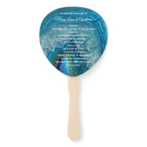 Blue Agate Wedding Program