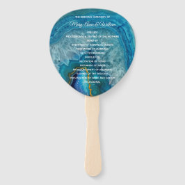 Blue Agate Wedding Program Handwaaier