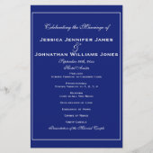 Blue Agate Wedding Programma's (Voorkant)