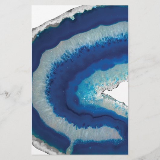 Blue Agate Wedding Programma's (Achterkant)