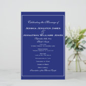 Blue Agate Wedding Programma's (Staand voorkant)