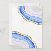 Blue Agate Wedding Uitnodiging (Achterkant)
