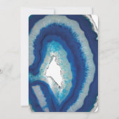 Blue Agate Wedding Uitnodiging (Achterkant)