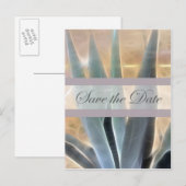 Blue Agave 1 Glow Save the Date Wedding Aankondigingskaart (Voorkant / Achterkant)