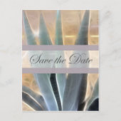 Blue Agave 1 Glow Save the Date Wedding Aankondigingskaart (Voorkant)