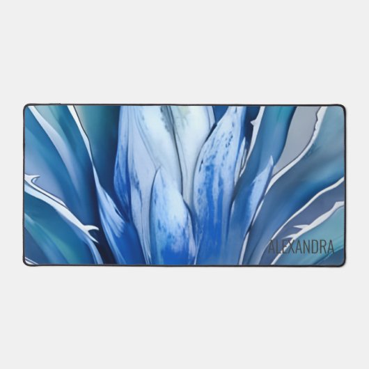 Blue Agave Abstract Bureaumat (Voorkant)