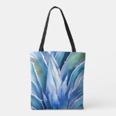 Blue Agave Custom Name of Text Tote Bag (Achterkant)