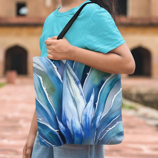 Blue Agave Custom Name of Text Tote Bag