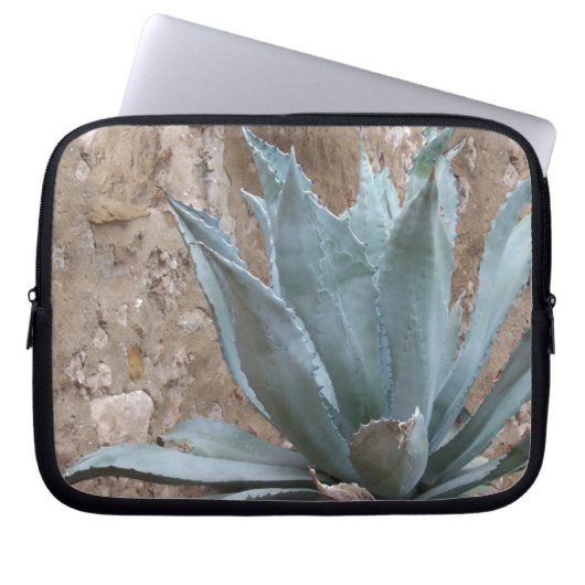 Blue Agave Plant Foto van Texas Mission Laptop Sleeve (Voorkant)