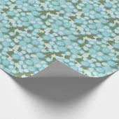 Blue Ageratum Houstonianum of de Bloem van Floss Cadeaupapier (Hoek)