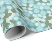 Blue Ageratum Houstonianum of de Bloem van Floss Cadeaupapier (Rol Hoek)