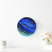 Blue Aggie Marble Wall klok (Huis)