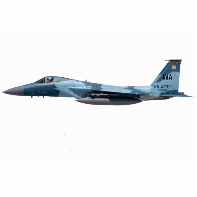 Blue Aggressor F-15 Eagle Staand Fotobeeldje (Voorkant)