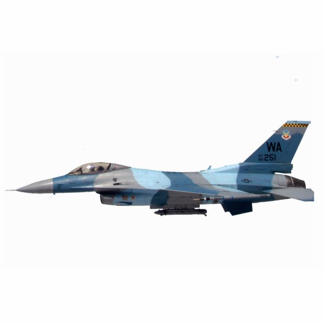 Blue Aggressor F-16 Fighting Falcon Staand Fotobeeldje (Voorkant)