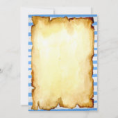 Blue Ahoy Treasure Map Boys Pirate Birthday Kaart (Achterkant)