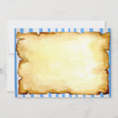 Blue Ahoy Treasure Map Boys Pirate Photo Birthday Kaart (Achterkant)