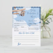 Blue Airplane Baby voorspelling en advies Kaart Bo (Staand voorkant)