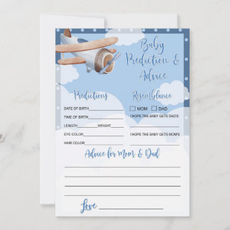 Blue Airplane Baby voorspelling en advies Kaart Bo