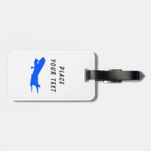 Blue Airplane Bagagelabel met informatie (Achterkant horizontaal)