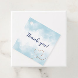 Blue Airplane Beer - Baby shower Bedankjes Labels