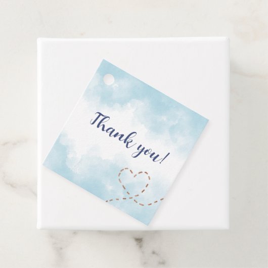 Blue Airplane Beer - Baby shower Bedankjes Labels (In situ)