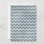 Blue Airplane Penguin Baby shower Hartelijk dank Bedankkaart (Achterkant)