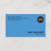 Blue Airplane Runway Airport Taxi Visitekaartje (Achterkant)