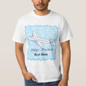 Blue Airplane Sky Pilot T-shirt (Voorkant)
