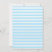 Blue Airplane Teddy Bear Baby Shower Invitation Kaart (Achterkant)